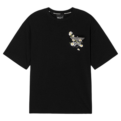 boylondon24侣字母印花T恤