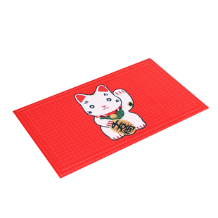 【入户】认真橡胶入户门口地垫 蹭土脚垫进门垫 节日喜庆招财猫
