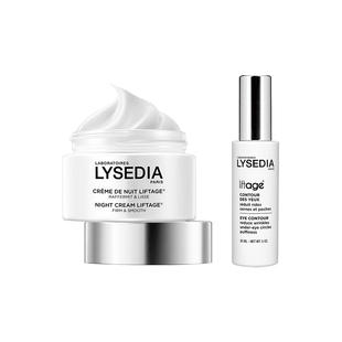 lysedia焕颜紧致晚霜+蓝莲花眼霜保湿抗皱紧致肌肤熬夜护肤品套装