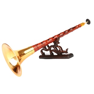 黄氏管乐精品红木唢呐乐器全套初学者纯铜锁呐专业演奏级大小喇叭