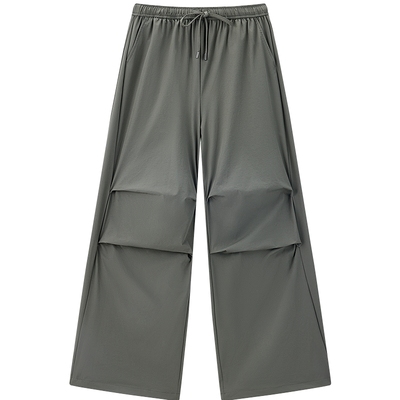 【商场同款】乐町25秋阔腿休闲长裤百搭阔型压褶工装裤C2GBF3125