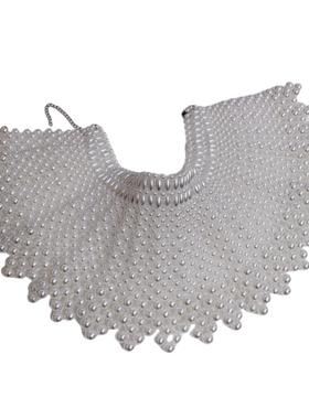 仿珍珠项链女披肩围脖锁骨链项圈