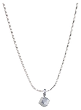 GuangYu金属方块吊坠蛇骨项链男