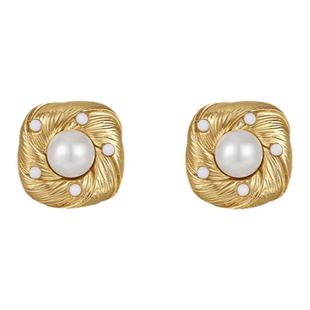 【女神礼物】RC Retro Chic意大利复古时尚首饰 金丝珍珠耳钉