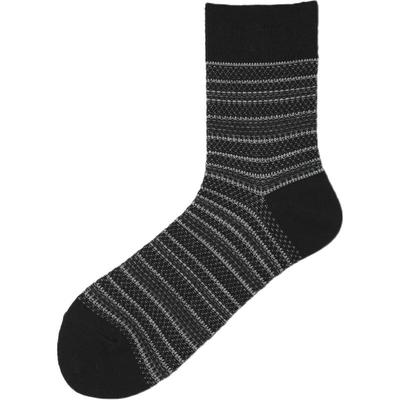 Tabio条纹羊毛袜子男透气吸湿