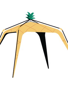 喜马拉雅黑胶穹顶天幕铁杆不伤手