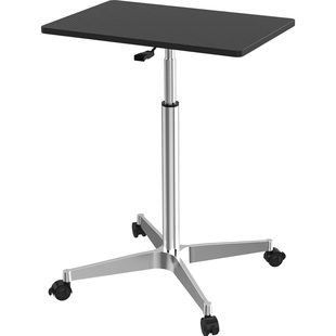 可移动升降笔记本电脑桌站立式工作台家用床边办公直播带轮书桌子