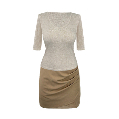 Babes【古早美人】大码高智美人显瘦慵懒上衣包臀褶皱设计半身裙