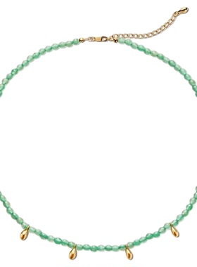 生生不息绿东陵水滴项链