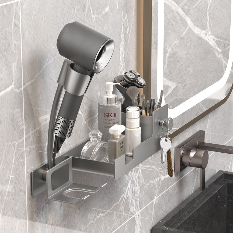 懒人吹风机支架免手持吹风机打孔置物架架子放置风筒壁挂式免浴室