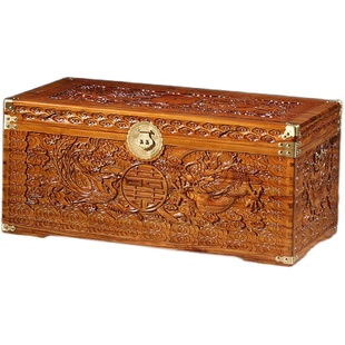 百年老樟木箱子仿古红樟木箱婚嫁结婚箱储物箱收纳字画箱收藏木箱