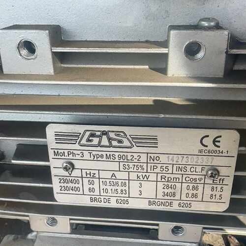 溢价-GIS电机，型号MS 90L2-2，3KW功率，230/40