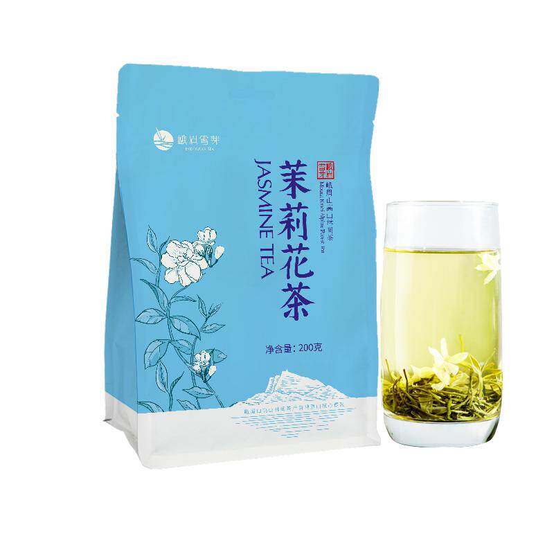 峨眉雪芽茉莉花茶200g横县茉莉花特浓香型茶叶四川飘雪