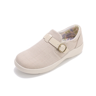 Pansy盼喜日本女鞋加宽舒适轻便舒适一脚蹬休闲鞋春季新款单鞋