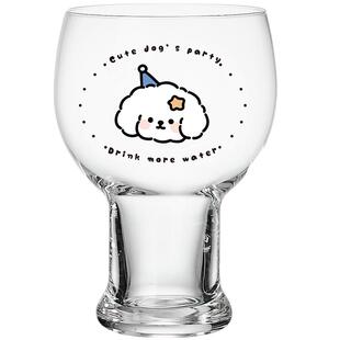 网红个性精酿啤酒杯玻璃杯创意大容量家用高脚杯女生牛奶果汁杯