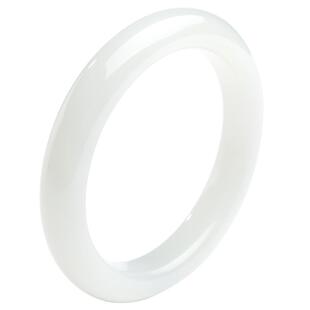 印象眸和田玉白玉手镯女款扁条油润平安镯玉石正玉镯【雅藏级】