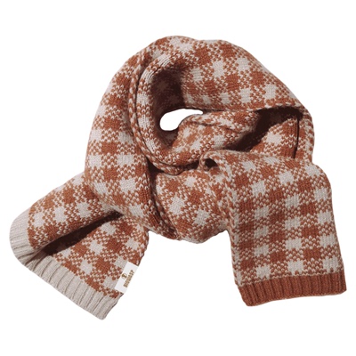 大黄蜂儿童秋冬格纹围巾保暖舒适