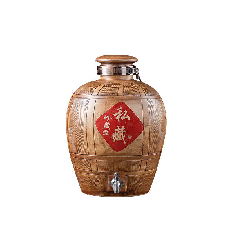 德镇陶瓷泡酒坛子酿酒缸带龙头1家用酒壶