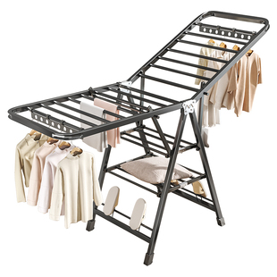 折叠晾衣架阳台卧室家用可移动室内外晒衣架多功能落地晒被子神器