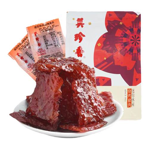 美珍香猪肉脯肉干迷你休闲烧烤猪肉200g*1办公室早餐解饿小吃零食
