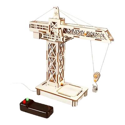 儿童diy遥控塔吊起重机科学实验