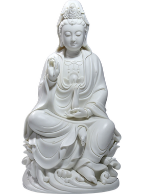 锵锵陶瓷自在观世音菩萨佛像