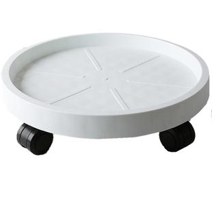 花盆托盘带轮花盆垫圆形万向轮底座滚轮移动圆底盘底托垫底接水盘