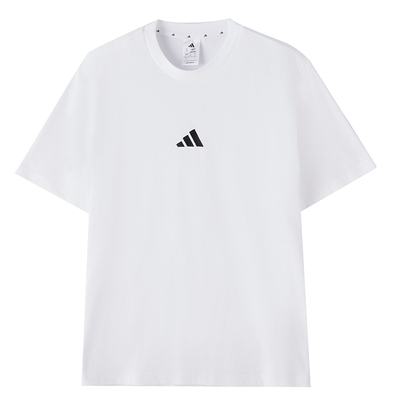 阿迪达斯白色短袖男士2026夏季新款运动休闲纯棉T恤半袖JF1092