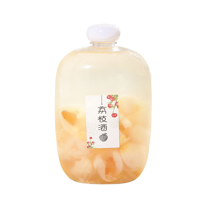 500ml透明pet食品级塑料瓶果酒50
