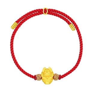 老凤祥凤享好礼古埃及神文创联名雅卢足金转运珠手链新年礼物儿童