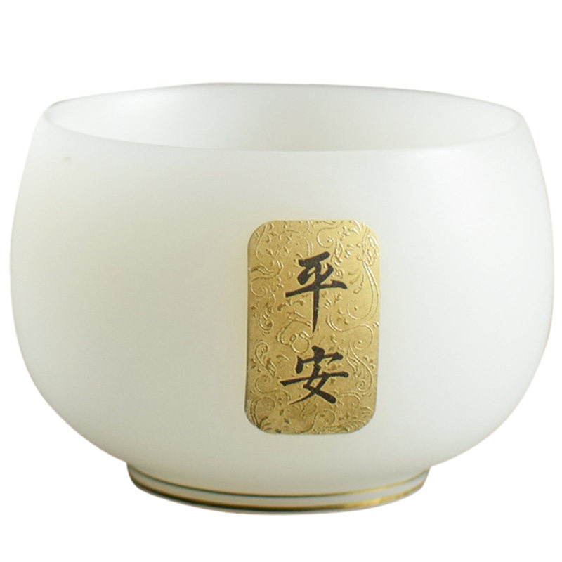 新品素烧玉瓷主人杯品茗杯礼盒装