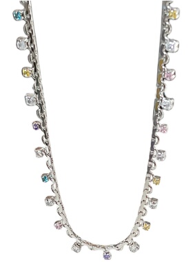 STANDii镀金女多色锆石点缀项链