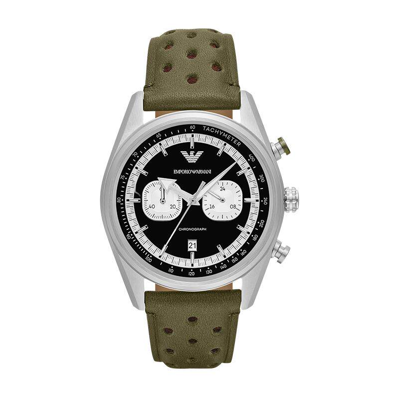 EMPORIO ARMANI/阿玛尼男士熊猫眼夜光月相表石英手表腕表官方