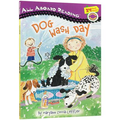 英文原版童书绘本 All Aboard Reading Picture Reader Dog Wash Day 狗狗洗澡日汪培珽书单推荐培养宝宝洗澡好习惯亲子读物