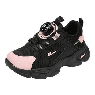 回力童鞋女童运动鞋子春秋2025新款二棉鞋加绒黑色儿童跑步鞋冬季