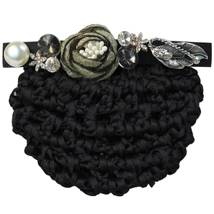 发网女盘头发护士头花银行空姐服务员工作网兜职业新中式头饰发饰