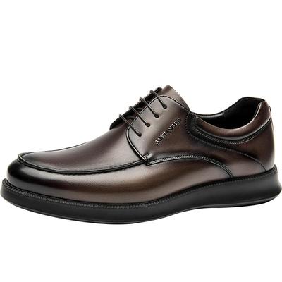 秋季男士正装皮鞋报喜鸟复古