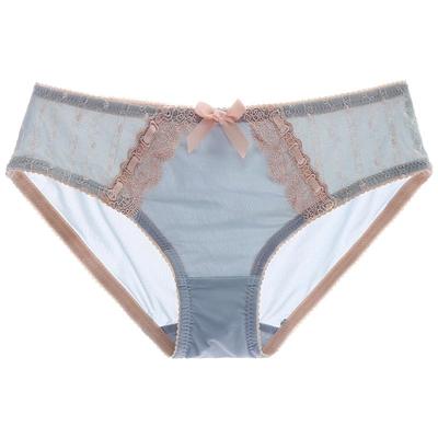 丝滑牛奶丝性感蕾丝内裤女纯棉裆