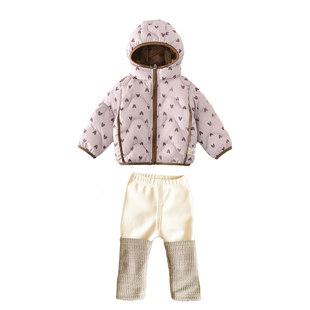 宝宝冬装套装婴儿衣服冬季小月龄分体洋气羽绒服外套保暖外出服冬