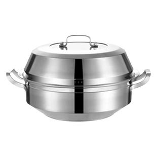 德国蒸汽火锅不锈钢蒸锅汤锅家用加厚海鲜蒸汽锅桑拿锅商用电磁炉