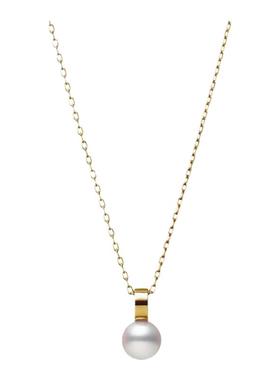 日潮跑腿Mikimoto御木本男女前卫项链华贵吊坠时髦大气40cm金色