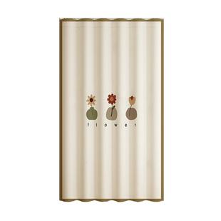 衣柜防尘帘免打孔无门柜子遮挡帘书柜置物架滑轨式拉帘鞋柜遮丑帘