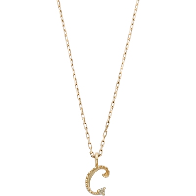 agete/阿卡朵【海外限定】字母链9K金钻石项链集合款生日礼物