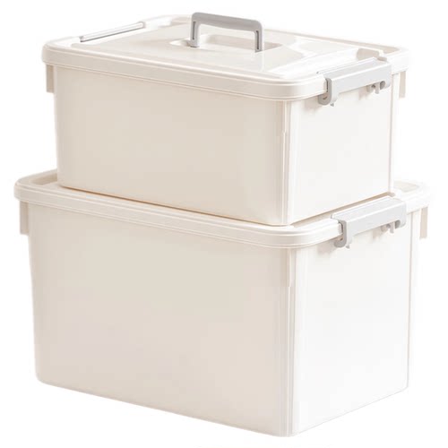 禧天龙手提收纳箱家用大容量玩偶书本加厚塑料储物箱衣服整理箱