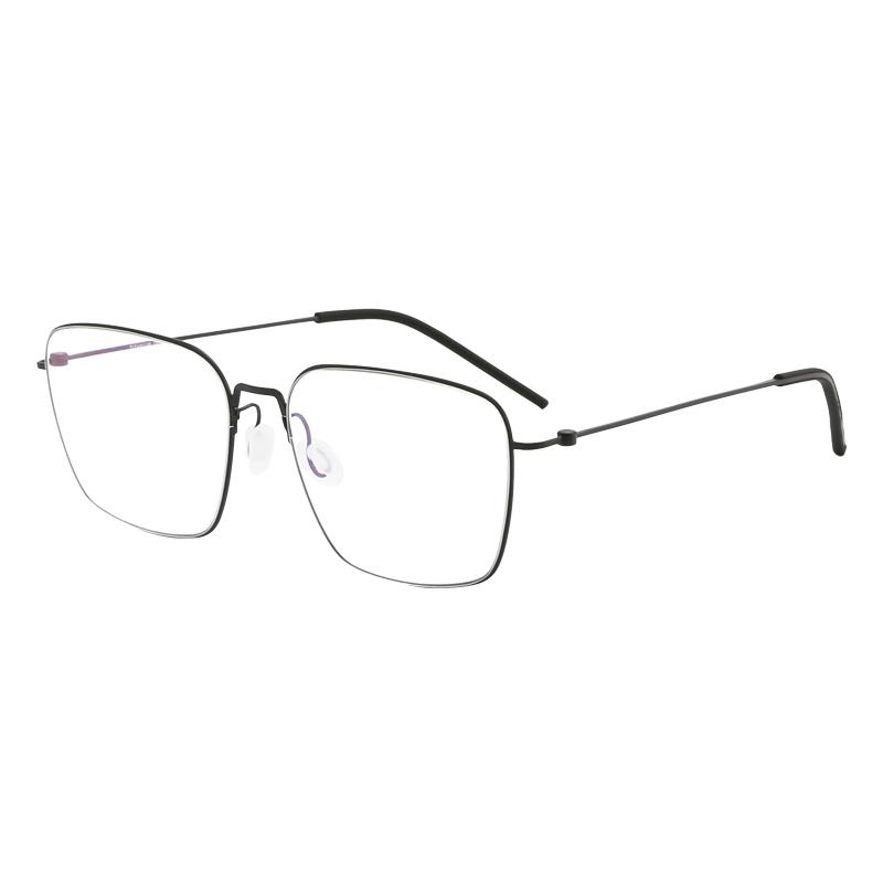 林德百川商务男士眼镜框近视镜超轻钛架方框大脸框眼睛架可配度数