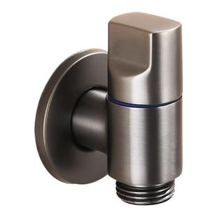 全铜洗衣机龙头专用三角阀特短角阀开关家用46分超薄水阀加长水管