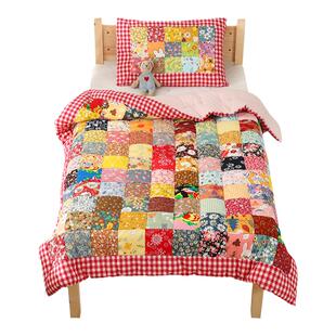 儿童纯棉花百家被手工可脱胆新生儿盖被宝宝抱被拼布被子四季棉被