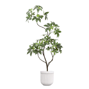 仿真绿植高端轻奢大叶伞落地盆栽室内客厅装饰大型仿生假植物摆件