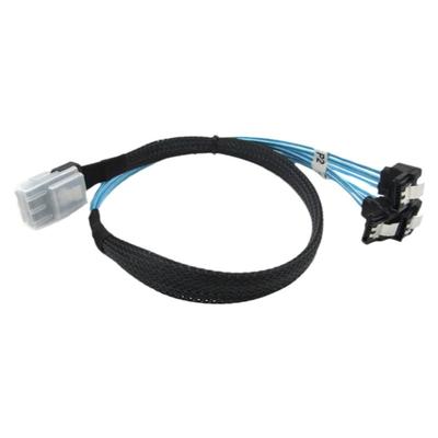 miniSAS线SATA高速连接36P对SFF8087分1转4弯头90度3.0硬盘转接线