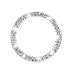适用宝马汽车方向盘车标贴纸1系3系5系X1X3X4X56改装镶钻内饰用品